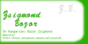 zsigmond bozor business card